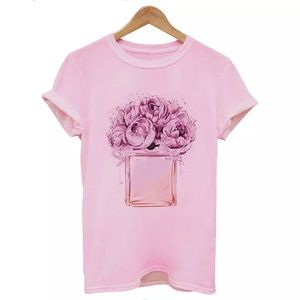 🌸Floral Tee-Dusty Pink🌸